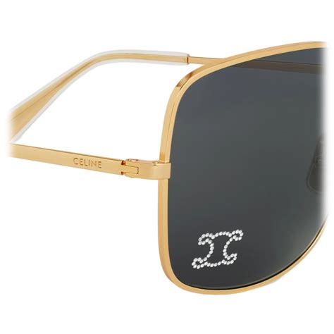 Triomphe Rhinestone 01 Sunglasses in Metal with .